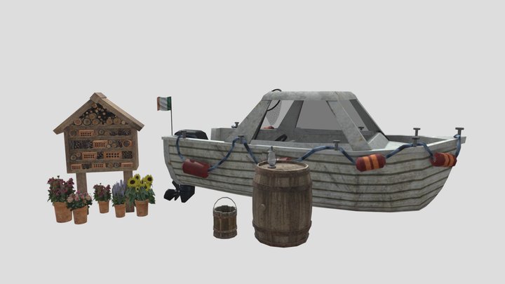 DAE 5 Finished props - By The Ocean 3D Model