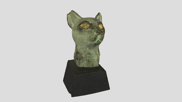 Cat sculpture head 3D Model