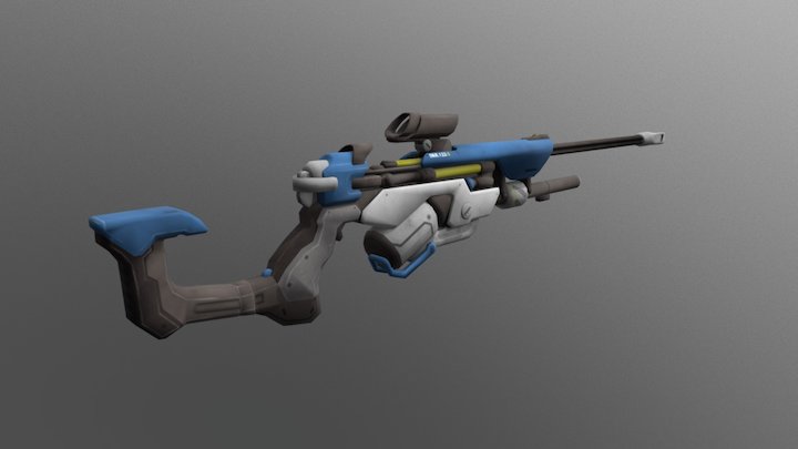 Overwatch Ana's Biotic Rifle 3D Model