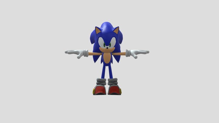 Modern Sonic model from: Sonic Speed Simulator 3D Model