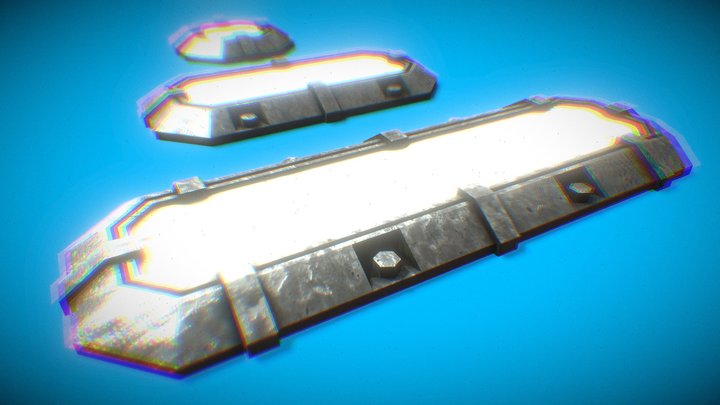 Sci-fi Lamps 3D Model
