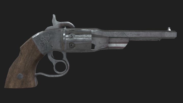 Revolver Savage 1861 Navy 3D Model