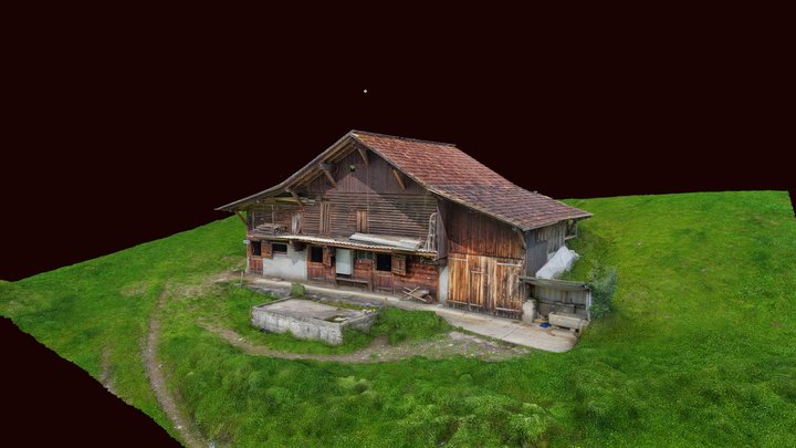 Barn for cows in the summer time 3D Model
