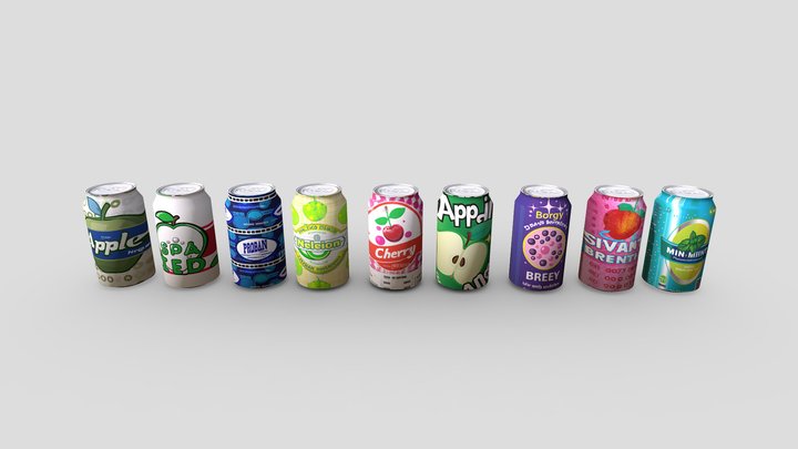 Soda Cans Asset Pack 1 3D Model