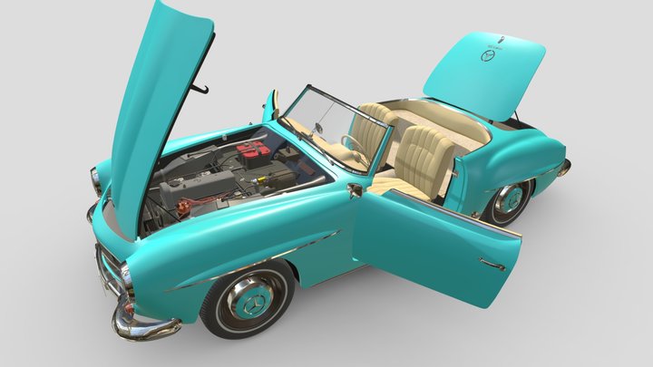 190SL Open 3D Model