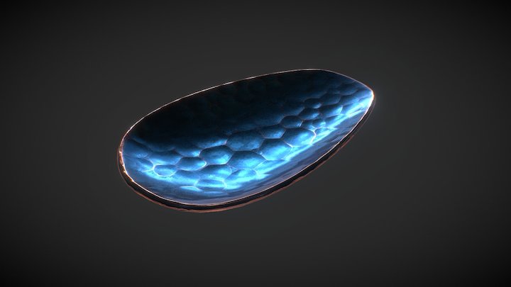 Japanese copper Tea scoop 3D Model
