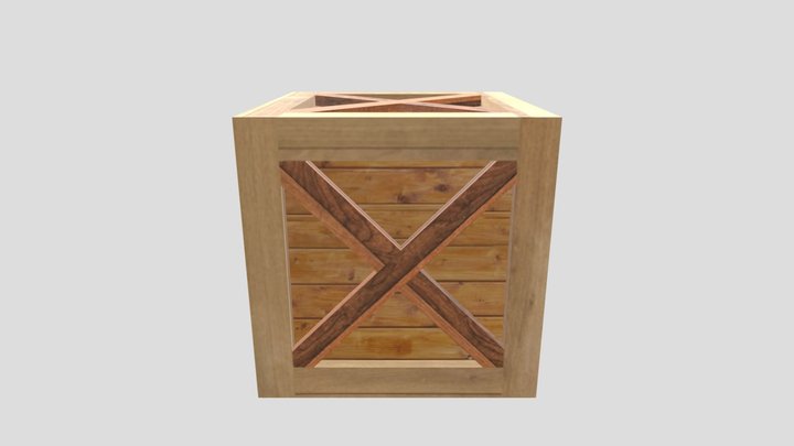 Crate Model + Texture 3D Model