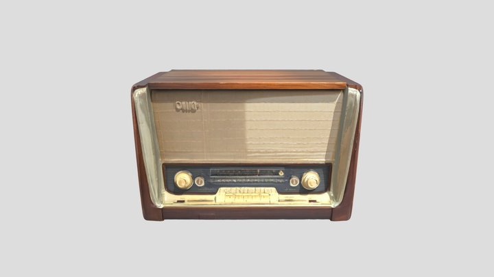 Vintage Radio Display 3D Model