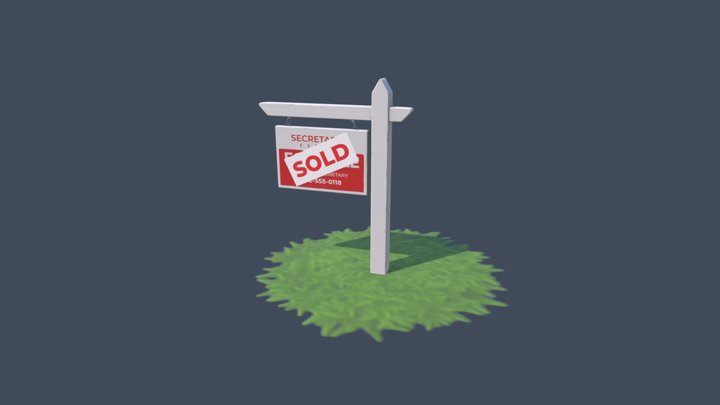 For Sale Sign 3D Model