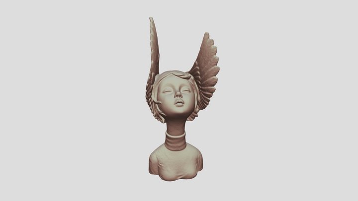Girl with wings（scanned with Revopoint POP 2） – Free 3D Model STL