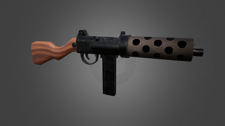 Submachine Gun WIP 3D Model