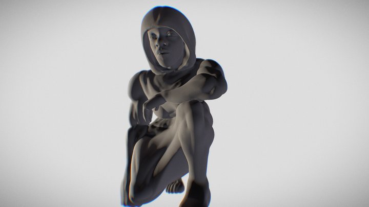 Kneeling Statue (HIGH POLY NOT RETOPOLOGIZED) 3D Model