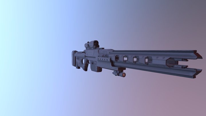 Mk-1 sci-fi weapon 3D Model