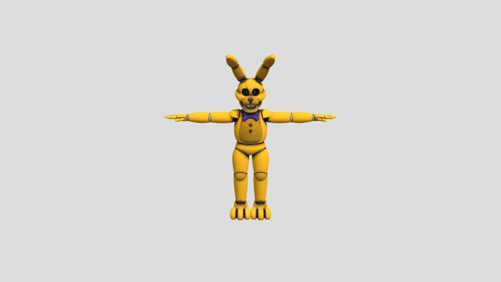 into the pit spring Bonnie 3D Model