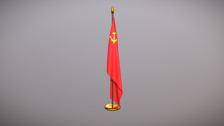 Flag of the USSR 3D Model