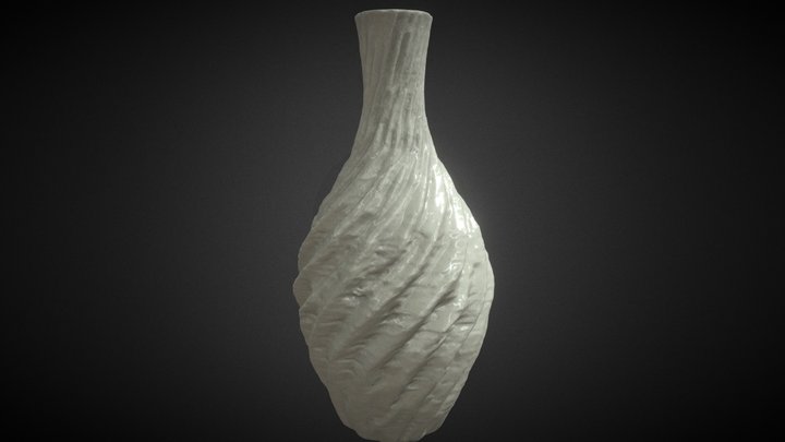 Serene Spiral Vase 3D Model