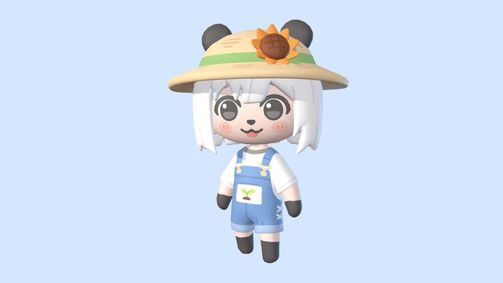 Panda Farmer 3D Model