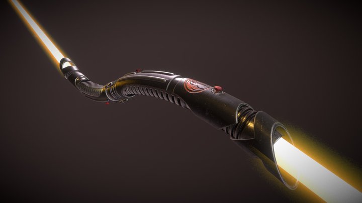 Double lightsaber of the grey order 3D Model