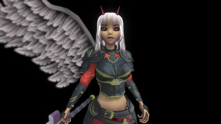 Single Winged Knight 3D Model