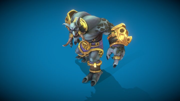 World Of Warcraft Zandalari Dire Troll (FANART) 3D Model