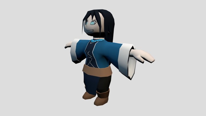 Witch Unhooded 3D Model