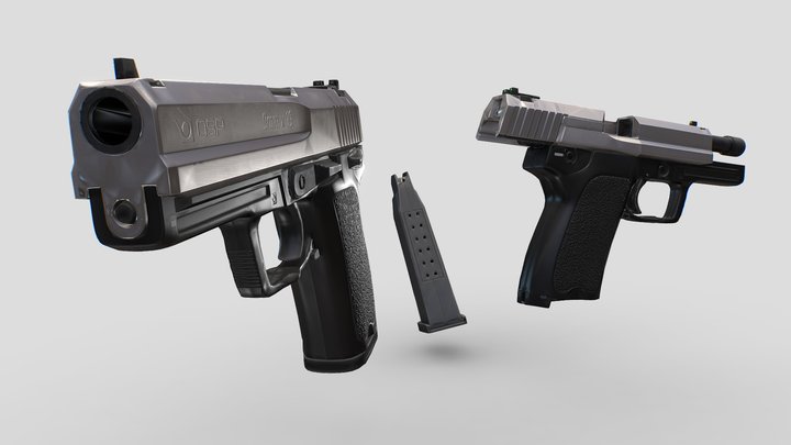 H&K USP Pistol. 3D Model
