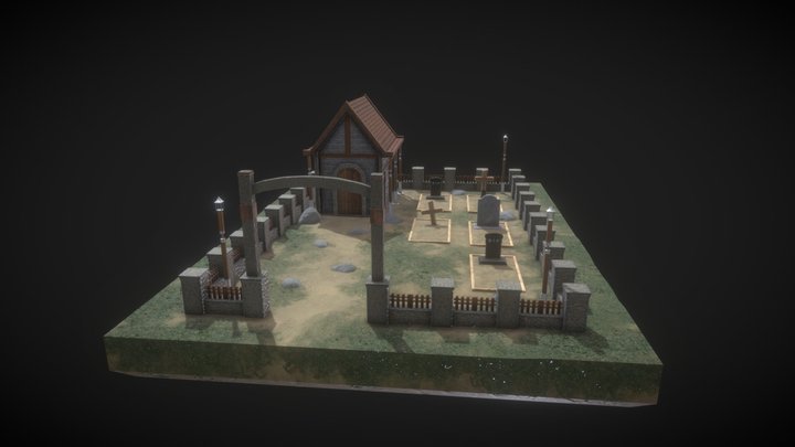 Page_Graveyard_Diorama 3D Model