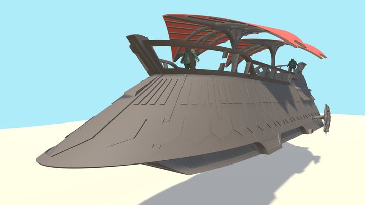 Sailbarge in Dunesea 3D Model