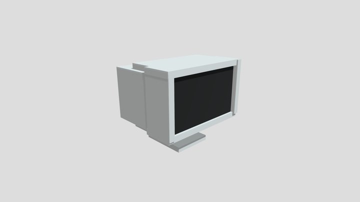 Old Cubic Monitor 3D Model