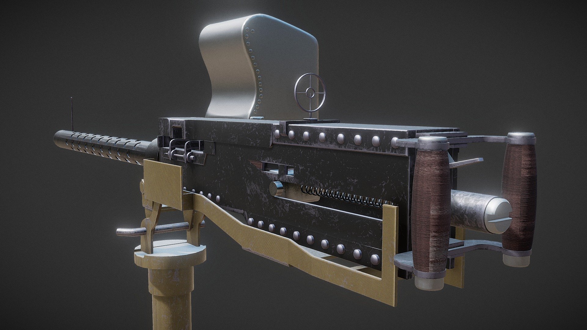 M2 Browning Machine Gun 3D model by ChemicalFX (ChemicalFX_YT) [766427b] Sketchfab