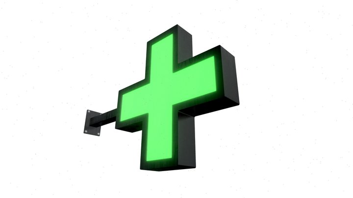 Pharmacy Sign 3D Model