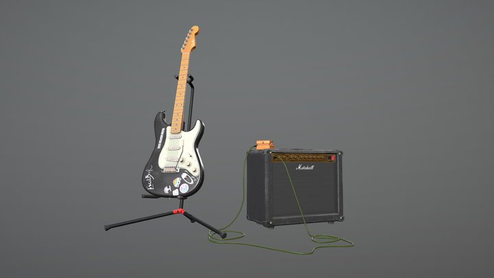 Electric Guitar 3D Model