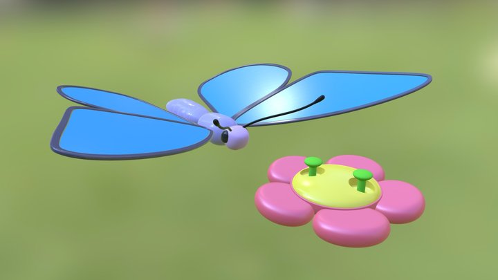 Veronica's RC Butterfly Idea Sketch Fab 3D Model