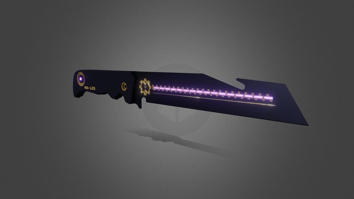 Sci-Fi Knife 3D Model