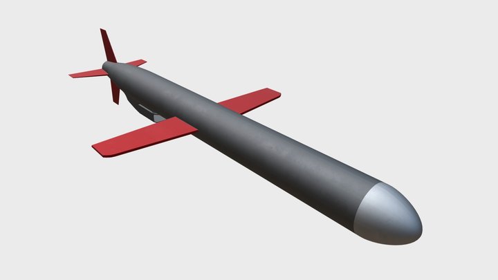 BGM-109 Tomahawk cruise missile 3D Model
