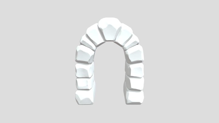 lowpoly cartoon stone arch