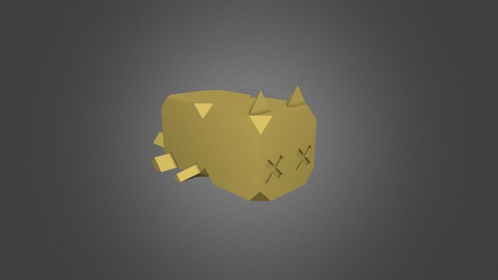 Tired Cat STL 3D Model