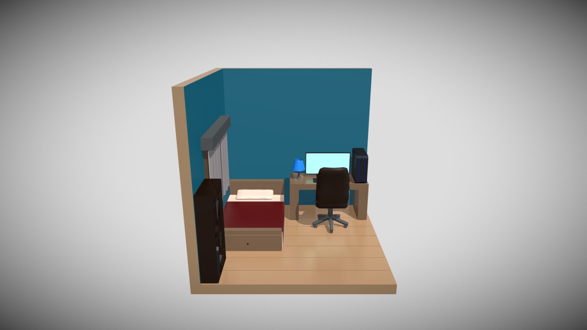 Isometric room - Download Free 3D model by Kentux (@kentux3d) [766fa39 ...