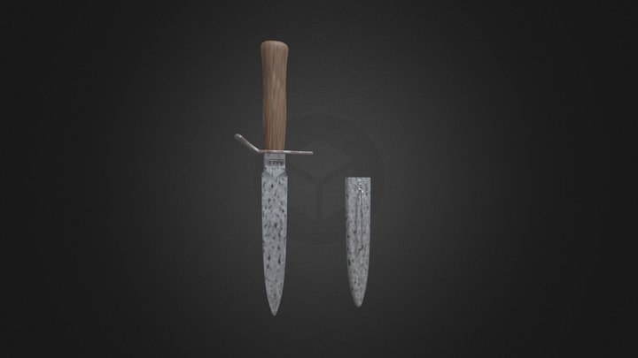 French M1916 WW1 "Vengeur" fighting knife 3D Model