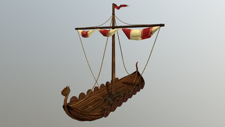 Viking Ship 3D Model