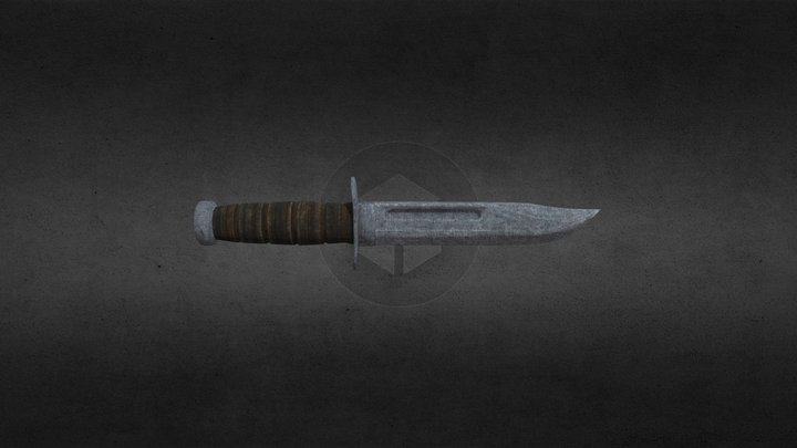 Combat Knife 3D Model