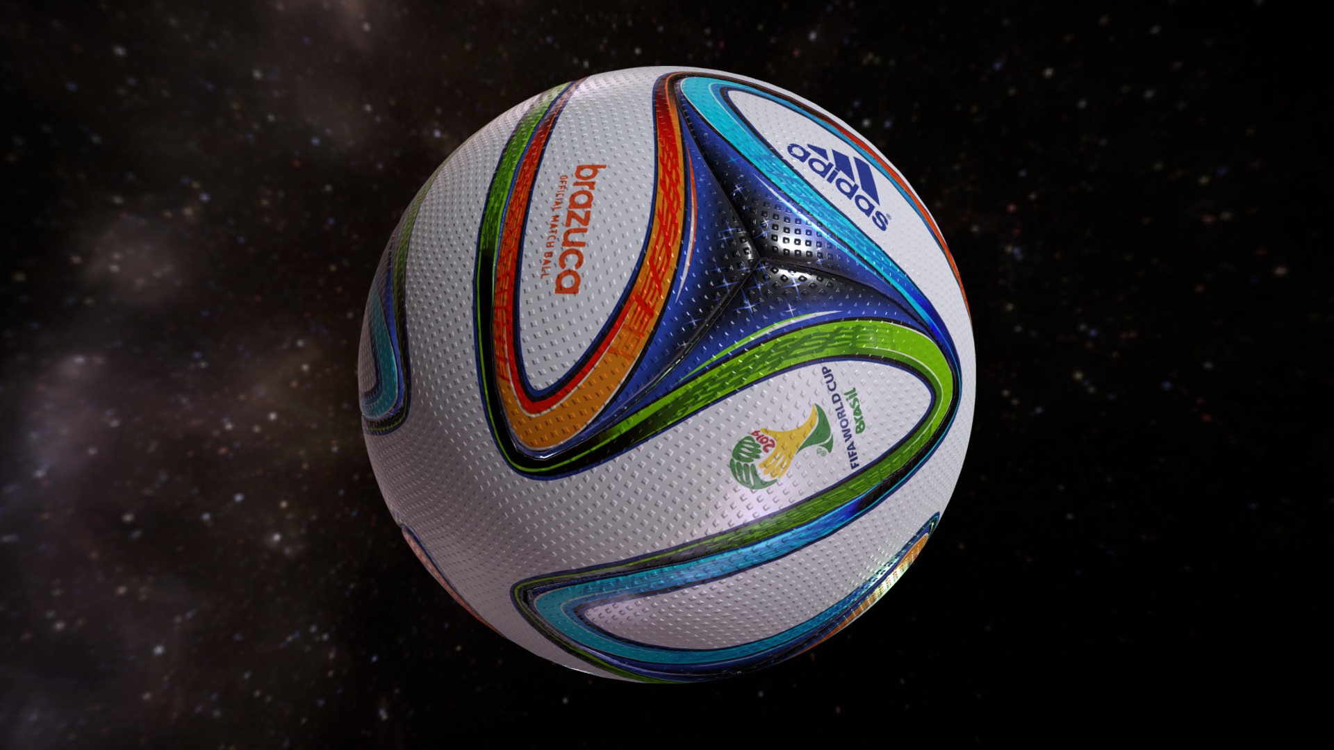 3D model Brazuca Soccer Official World Cup 2014 - This is a 3D model of the Brazuca Soccer Official World Cup 2014. The 3D model is about logo.