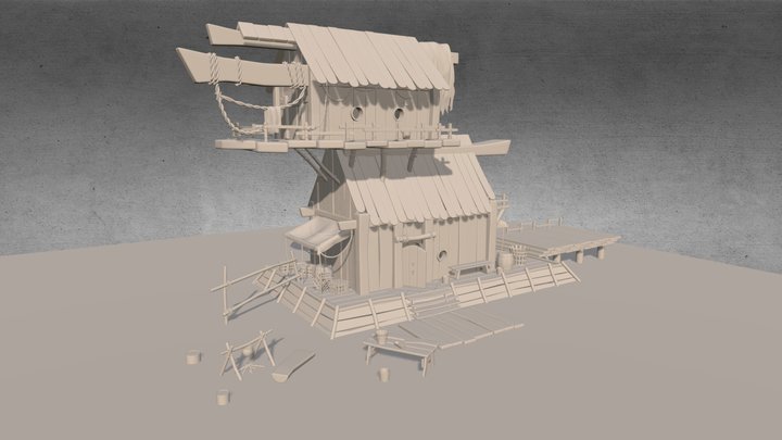 Fishing house 3D Model