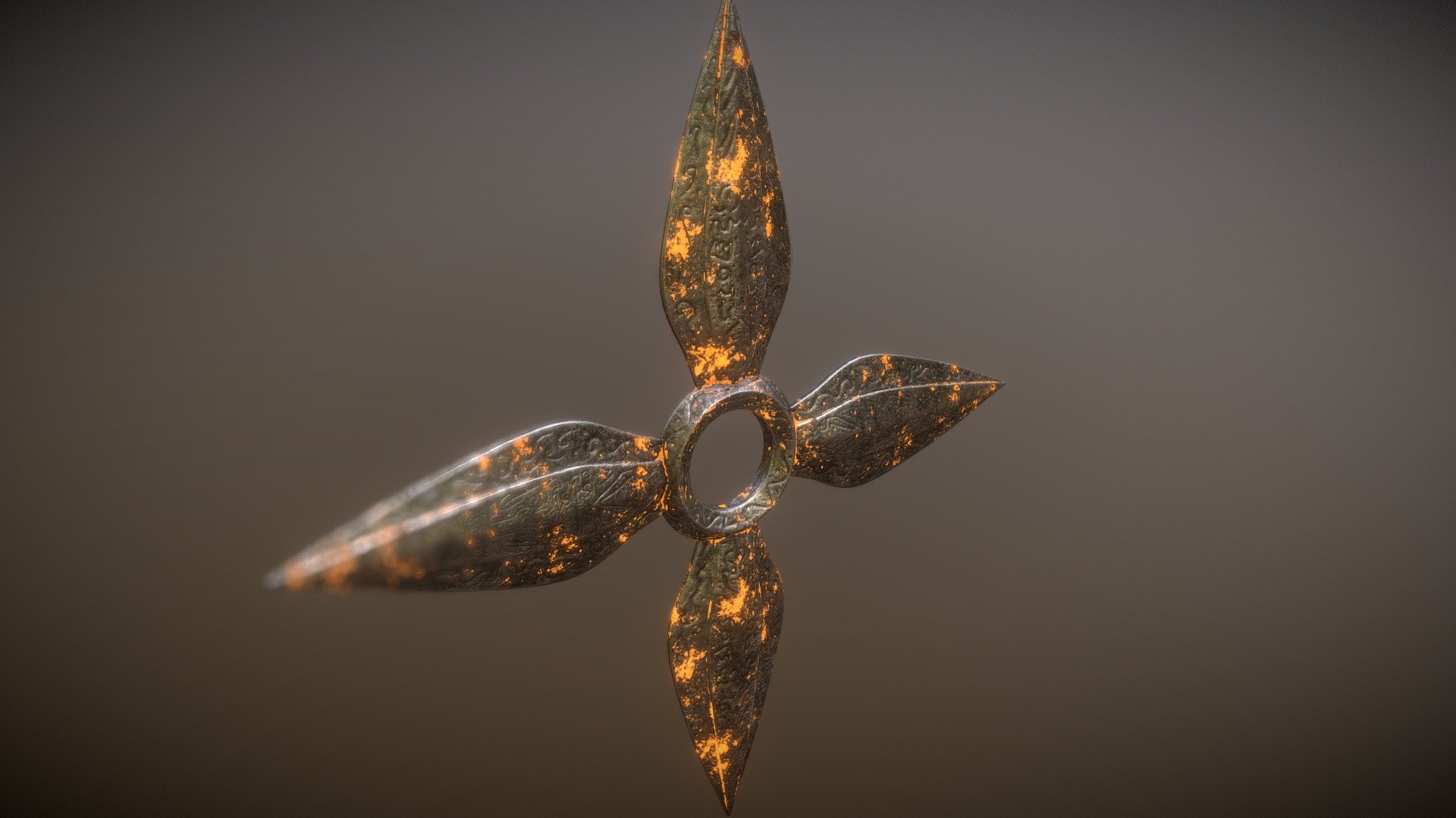 Basic shuriken, game ready assets