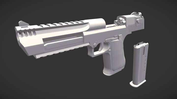 Desert Eagle Highpoly WIP 3D Model