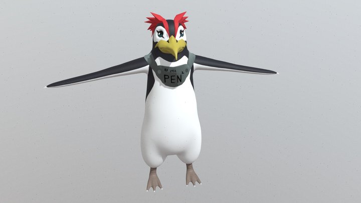 Pen pen - evangelion. Rig 3D Model