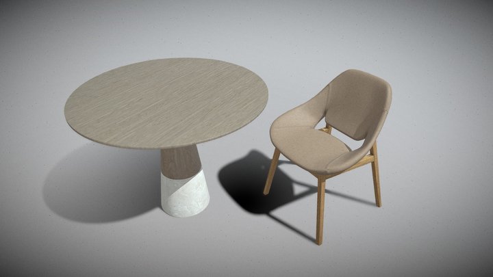 Table Set 3D Model