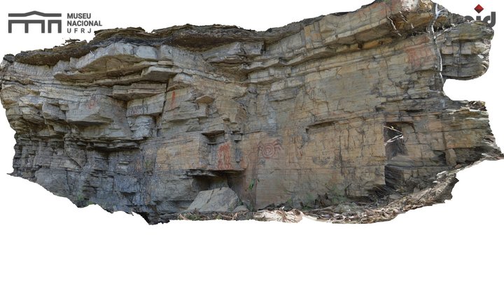 Rock art shelter in Carrancas 3D Model
