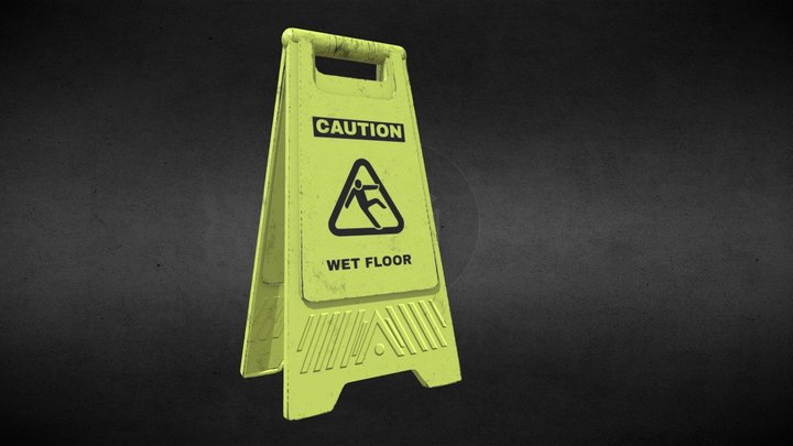 Wet_Floor_Sign 3D Model