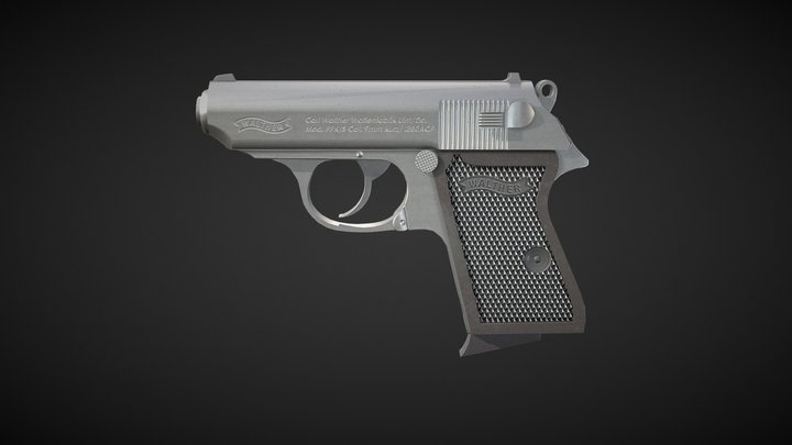Game Ready Walther PPK AAA Game Asset 3D Model